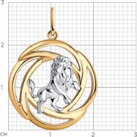 Pandantiv SOLOVOV JEWELRY 93-130-01289-1 1,96g imaginea #2 — magazin online Desire.md