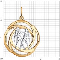 Pandantiv SOLOVOV JEWELRY 93-130-01287-1 1,68g imaginea #2 — magazin online Desire.md