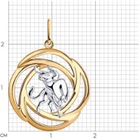 Pandantiv SOLOVOV JEWELRY 93-130-01286-1 2g imaginea #2 — magazin online Desire.md