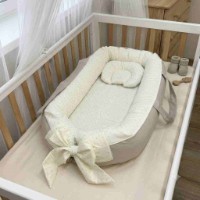 Cuib pentru bebeluș Holala Kids Smile Ivory Dots imaginea #2 — magazin online Desire.md