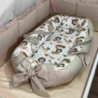 Cuib pentru bebeluș Holala Kids Smile Leo Beige 