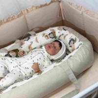 Cuib pentru bebeluș Holala Kids Smile Leo Beige  imaginea #3 — magazin online Desire.md
