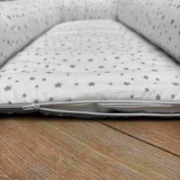 Cuib pentru bebeluș Holala Kids Smile Little Stars Grey/White  imaginea #6 — magazin online Desire.md