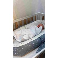 Cuib pentru bebeluș Holala Kids Smile Little Stars Grey/White  imaginea #8 — magazin online Desire.md