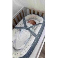 Cuib pentru bebeluș Holala Kids Smile Little Stars Grey/White  imaginea #9 — magazin online Desire.md