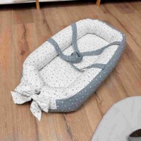 Cuib pentru bebeluș Holala Kids Smile Little Stars Grey/White  imaginea #2 — magazin online Desire.md
