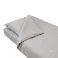 Lenjerie de pat pentru copii Holala Kids Grey Unitone 120x60cm 3pcs