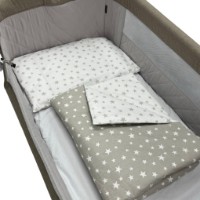 Lenjerie de pat pentru copii Holala Kids Medium Stars Maro 3pcs