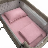 Lenjerie de pat pentru copii Holala Kids Pink Unitone 3pcs