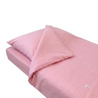 Lenjerie de pat pentru copii Holala Kids Pink Unitone 120x60cm 3pcs
