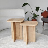 Set măsuţe cafea Hanah Home Blues Set Sapphire Oak 2pcs imaginea #7 — magazin online Desire.md