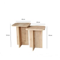 Set măsuţe cafea Hanah Home Blues Set Sapphire Oak 2pcs imaginea #11 — magazin online Desire.md