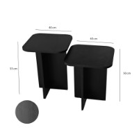 Set măsuţe cafea Hanah Home Blues Set Black 2pcs imaginea #8 — magazin online Desire.md