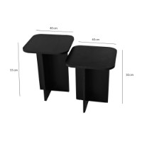 Set măsuţe cafea Hanah Home Blues Set Black 2pcs imaginea #10 — magazin online Desire.md