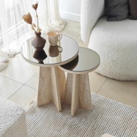 Set măsuţe cafea Hanah Home Luna Travertine 2pcs imaginea #2 — magazin online Desire.md