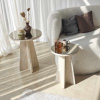 Set măsuţe cafea Hanah Home Luna Travertine 2pcs imaginea #3 — magazin online Desire.md