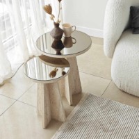 Set măsuţe cafea Hanah Home Luna Travertine 2pcs imaginea #6 — magazin online Desire.md