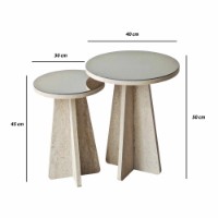Set măsuţe cafea Hanah Home Luna Travertine 2pcs imaginea #8 — magazin online Desire.md