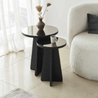 Set măsuţe cafea Hanah Home Luna Black 2pcs
