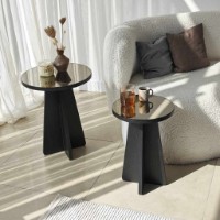 Set măsuţe cafea Hanah Home Luna Black 2pcs imaginea #2 — magazin online Desire.md