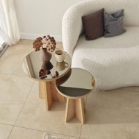 Set măsuţe cafea Hanah Home Luna Bronze Sapphire Oak 2pcs imaginea #4 — magazin online Desire.md