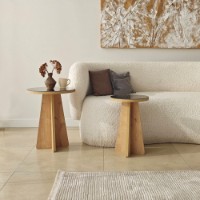Set măsuţe cafea Hanah Home Luna Bronze Sapphire Oak 2pcs imaginea #9 — magazin online Desire.md