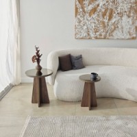 Набор журнальных столиков Hanah Home Luna Bronze Walnut 2pcs фото №7 — интернет-магазин Desire.md