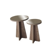 Набор журнальных столиков Hanah Home Luna Bronze Walnut 2pcs фото №9 — интернет-магазин Desire.md