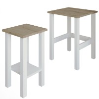 Set măsuţe cafea Hanah Home Gina 2 White Sapphire Oak imaginea #4 — magazin online Desire.md
