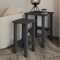Set măsuţe cafea Hanah Home Gina 2 Anthracite imaginea #3 — magazin online Desire.md