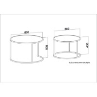 Set de măsuțe de cafea Hanah Home Tambur White imaginea #7 — magazin online Desire.md