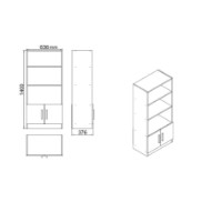 Комплект офисной мебели Hanah Home Vo14-Ba фото №10 — интернет-магазин Desire.md