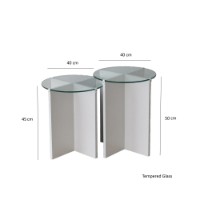 Set de măsuțe de cafea Hanah Home Lily White imaginea #9 — magazin online Desire.md