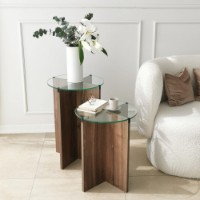 Set de măsuțe de cafea Hanah Home Lily Walnut imaginea #2 — magazin online Desire.md