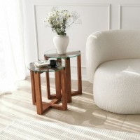 Set de măsuțe de cafea Hanah Home Amalfi Walnut imaginea #3 — magazin online Desire.md