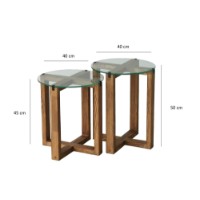 Set de măsuțe de cafea Hanah Home Amalfi Walnut imaginea #11 — magazin online Desire.md