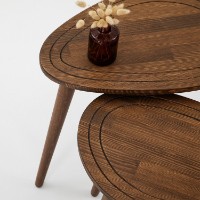 Set de măsuțe de cafea Hanah Home Sweet Set Walnut imaginea #5 — magazin online Desire.md