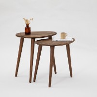 Set de măsuțe de cafea Hanah Home Sweet Set Walnut imaginea #7 — magazin online Desire.md