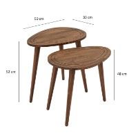 Set de măsuțe de cafea Hanah Home Sweet Set Walnut imaginea #9 — magazin online Desire.md