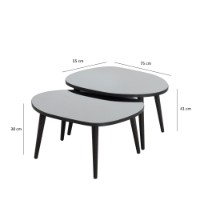 Set de măsuțe de cafea Hanah Home Gusto SetBlack Fume imaginea #6 — magazin online Desire.md