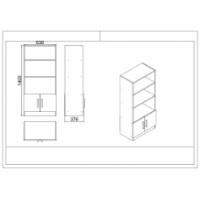 Комплект офисной мебели Hanah Home Vo17-Ob фото №5 — интернет-магазин Desire.md