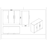 Комплект офисной мебели Hanah Home Vo18-Ob фото №6 — интернет-магазин Desire.md