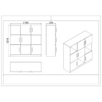 Комплект офисной мебели Hanah Home Vo19-Ob фото №8 — интернет-магазин Desire.md