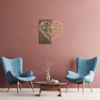 Panou decorativ Wallity Heart Gold