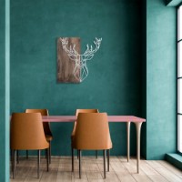 Panou decorativ Wallity Deer1 Silver imaginea #2 — magazin online Desire.md