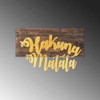 Panou decorativ Wallity Hakuna Matata Metal Decor Gold imaginea #4 — magazin online Desire.md