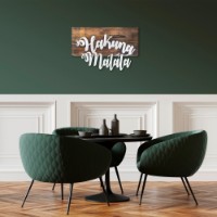 Panou decorativ Wallity Hakuna Matata Metal Decor Silver