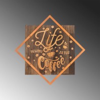 Panou decorativ Wallity Life Begins After Coffee Copper imaginea #4 — magazin online Desire.md