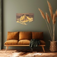 Panou decorativ Wallity Mountain v2 Gold imaginea #2 — magazin online Desire.md