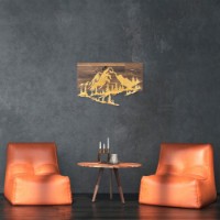Panou decorativ Wallity Mountain v2 Gold imaginea #3 — magazin online Desire.md